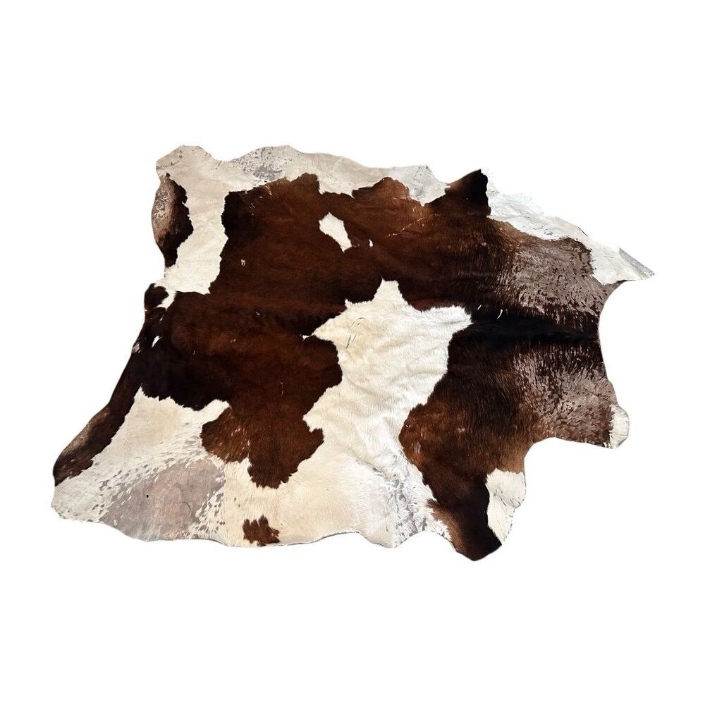 Genuine Cowhide Rug - Brown and White